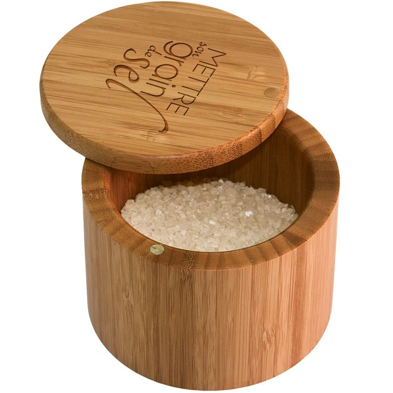 Boite a sel magnetique en bambou - totally bamboo