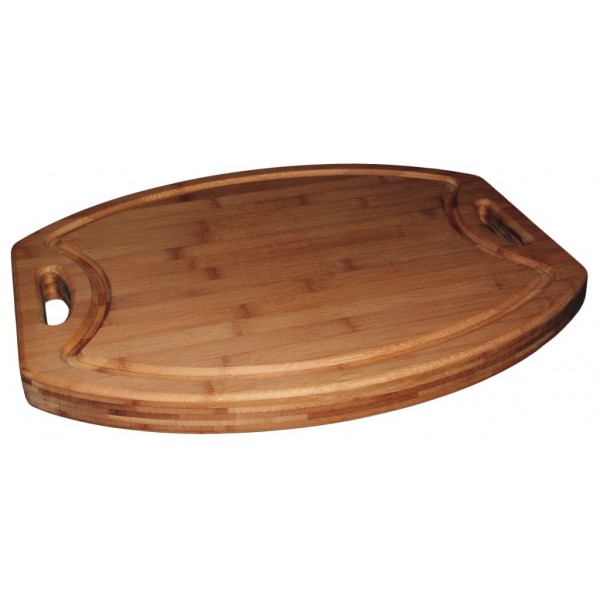 Billot de cuisine en bambou avec rigole 41 x 33 x2 cm - totally bamboo