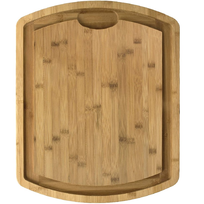 Billot de boucher en bambou avec rigole 50 x 40 x 2,5 cm - totally bamboo