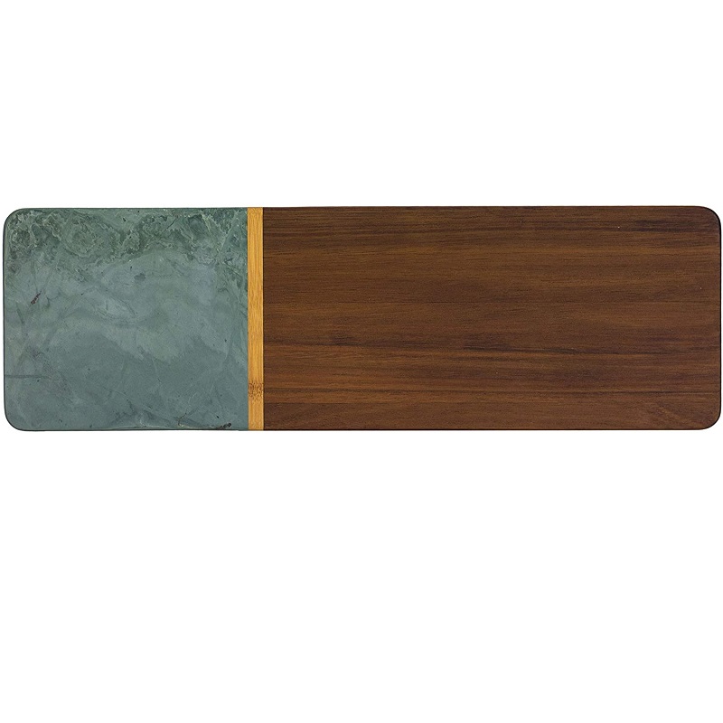 Planche de service bistrot bois et ardoise 48,2 x 15,2 x 1,9 cm - totally bamboo