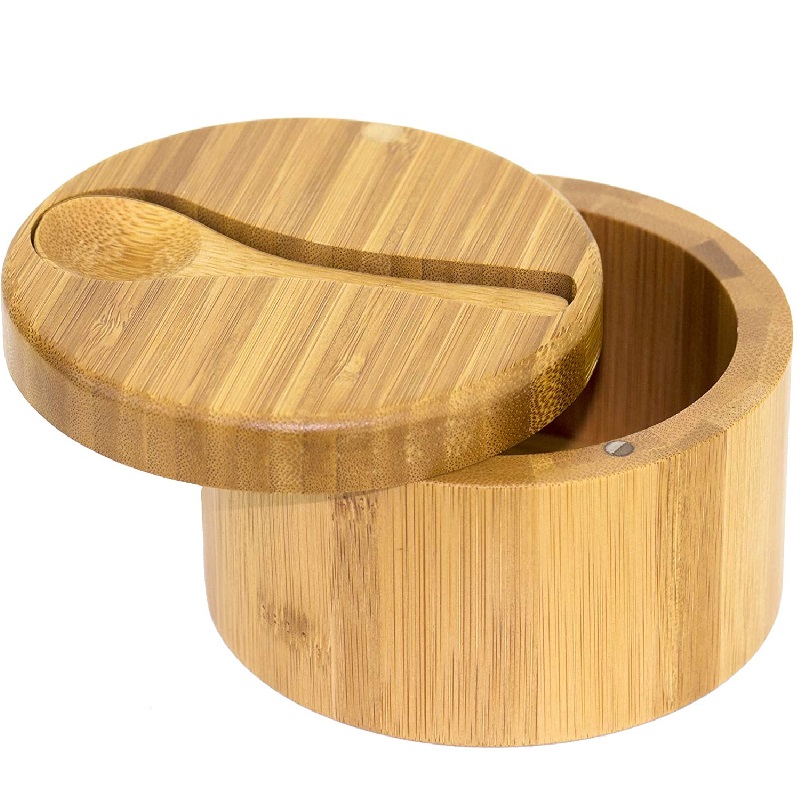 Boite a sel de guerande magnetique en bambou avec cuillere - totally bamboo