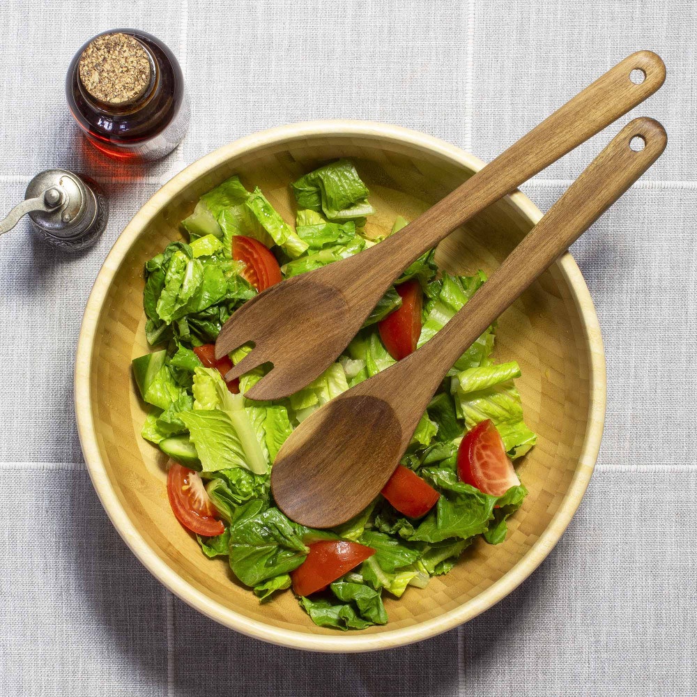 Couverts à salade en bambou 30 cm - totally bamboo