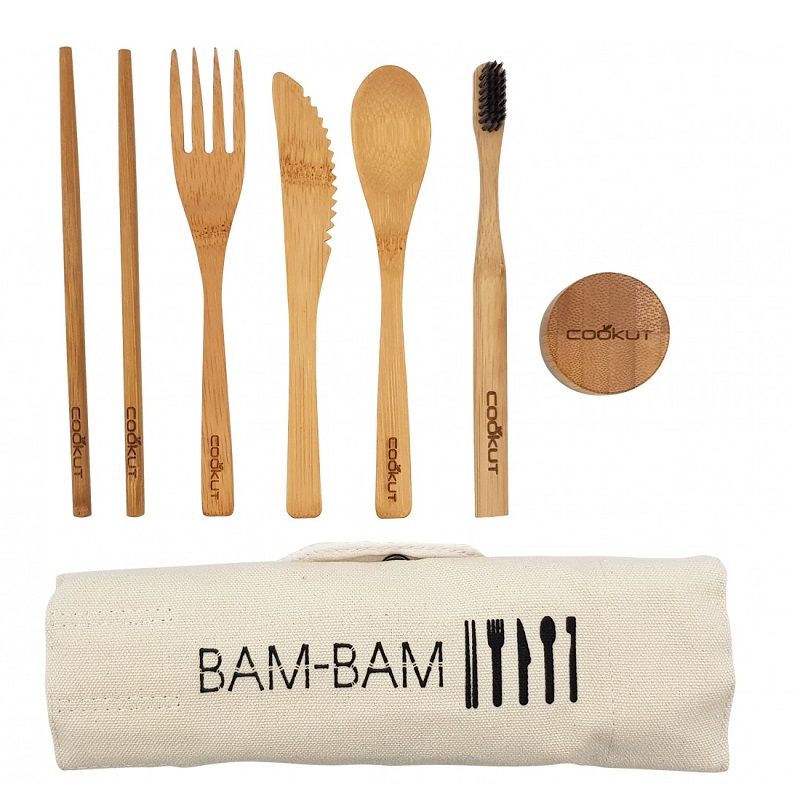  kit couverts de table en bambou reutilisable - cookut