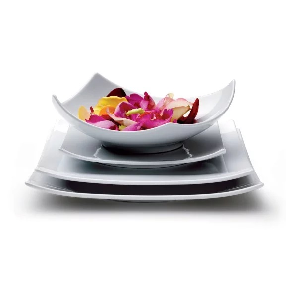 Lot de 6 assiettes à salade oxygene blanc - médard de noblat