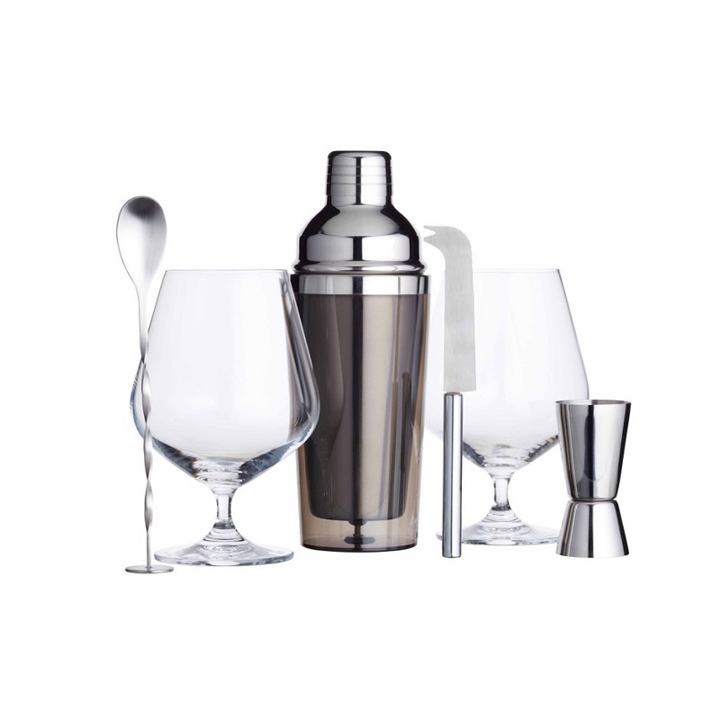 Ensemble a gin 6 pieces shaker doseur verres - kitchencraft