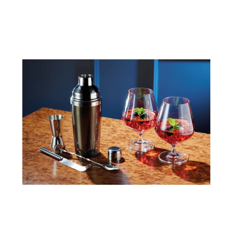 Ensemble a gin 6 pieces shaker doseur verres - kitchencraft