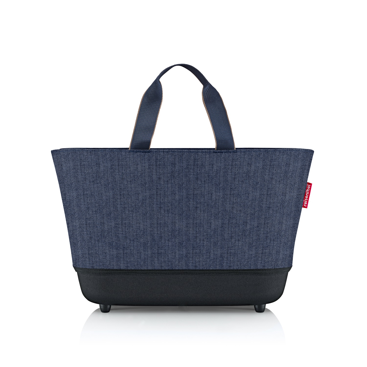 Shoppingbasket herringbone dark blue panier de courses - reisenthel