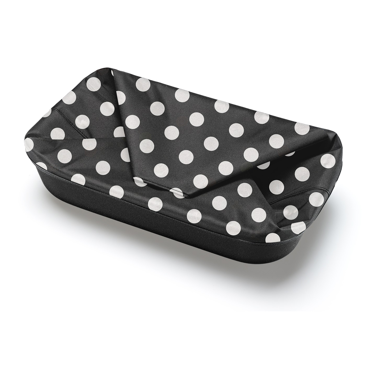 Shoppingbasket herringbone dots white panier de courses - reisenthel