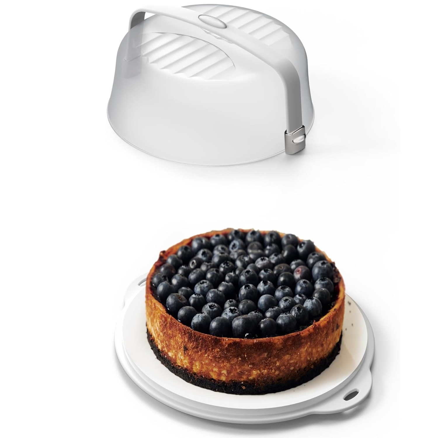 Boite à gateau ronde blanche, 2 en 1, h15,5 cm ø 33cm - patisse