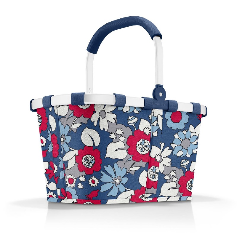 Carrybag frame floristic indigo panier de courses - reisenthel 