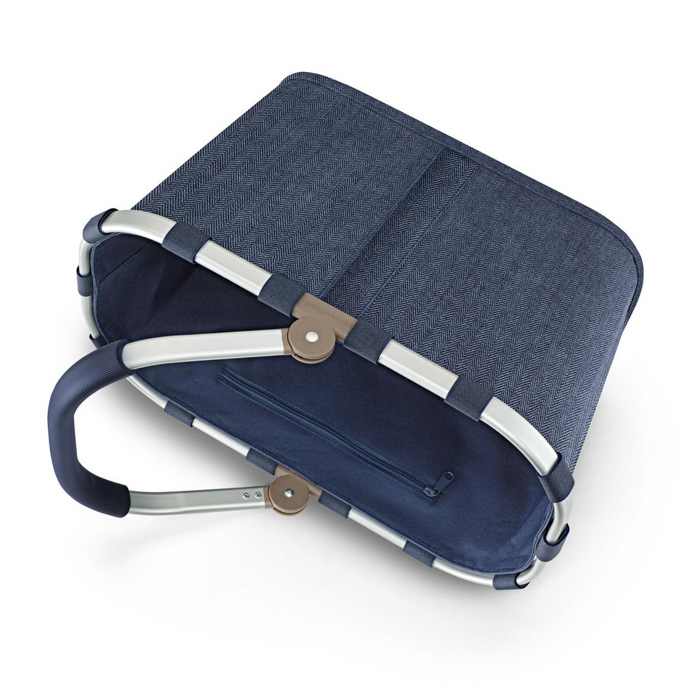 Carrybag panier de courses herringbone dark blue - reisenthel