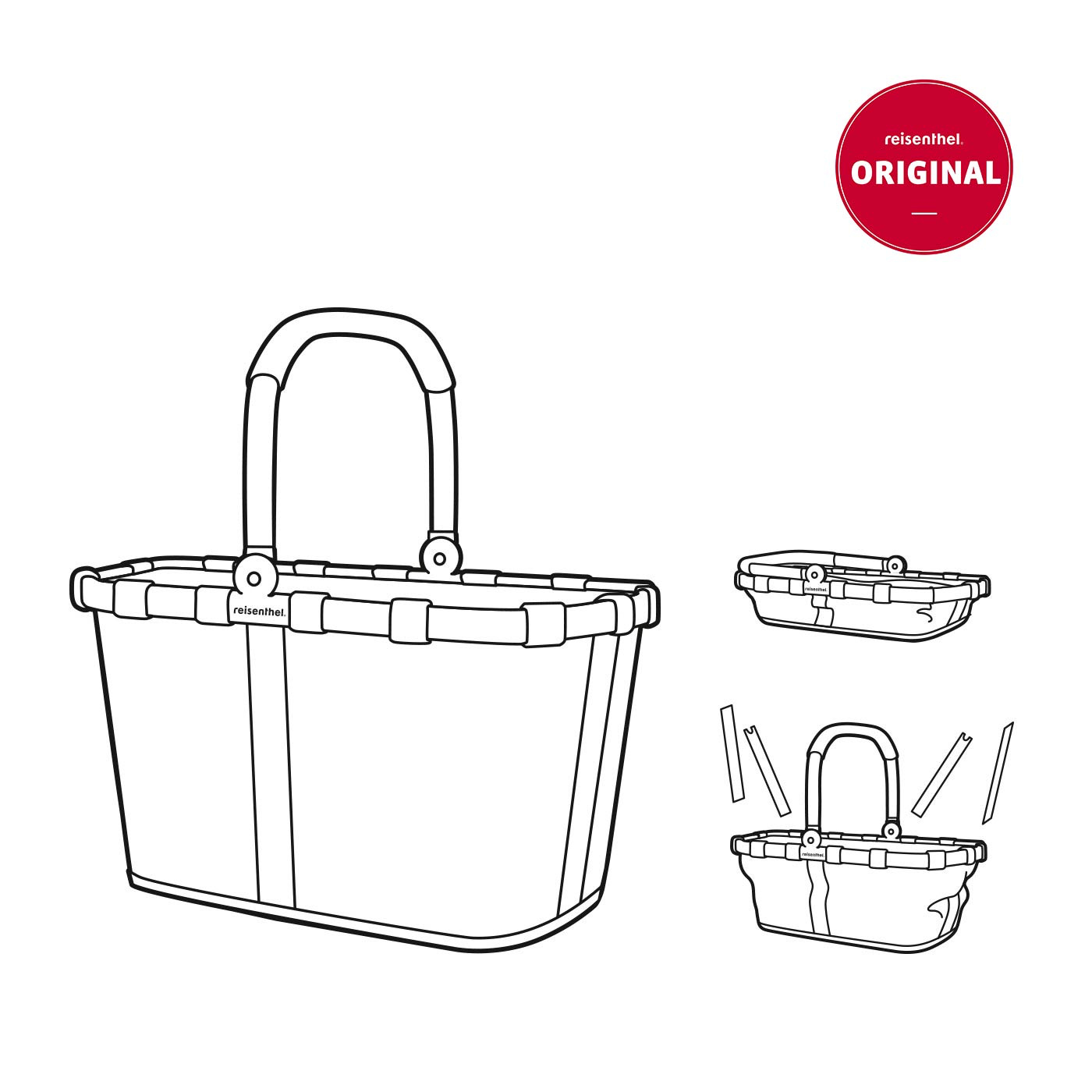 Carrybag panier de courses bouclé black - reisenthel