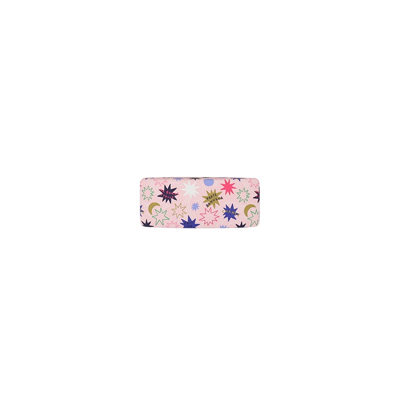 Boite a lunettes rigide rectangle bonne etoile rose - kiub