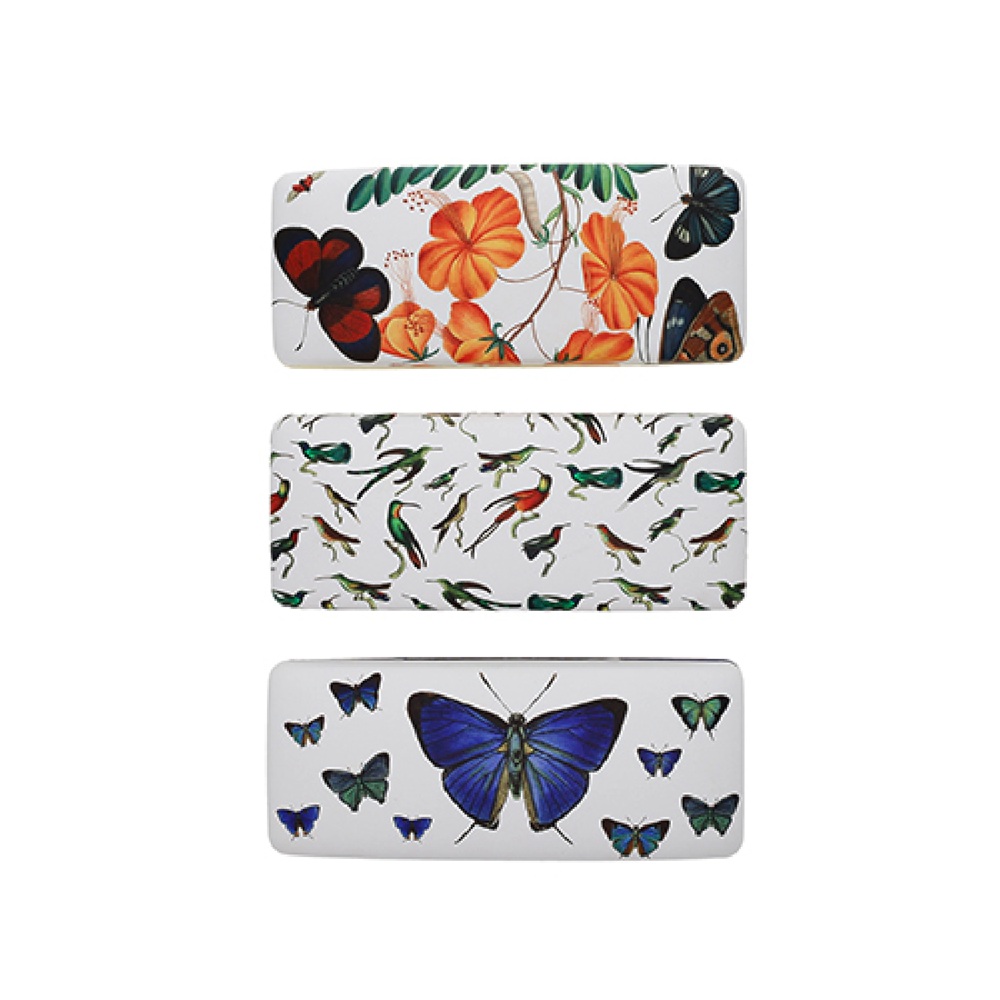 Etui à lunettes rectangle classique rigide encyclopédia, vendu à la pièce, modèle aléatoire - kiub