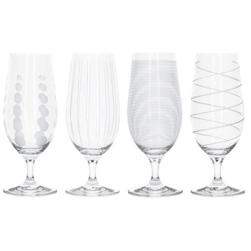 Lot de 4 verres a biere tailles cheers mikasa - kitchencraft