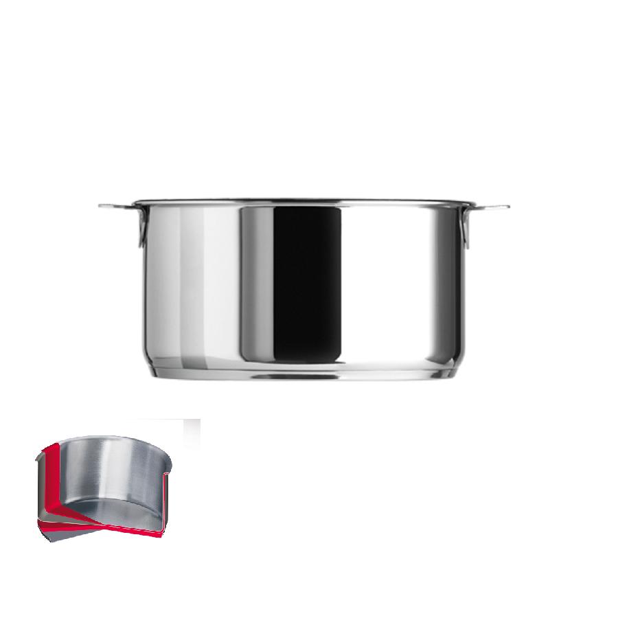 Casserole induction en inox multiply cateline amovible 14 cm - cristel