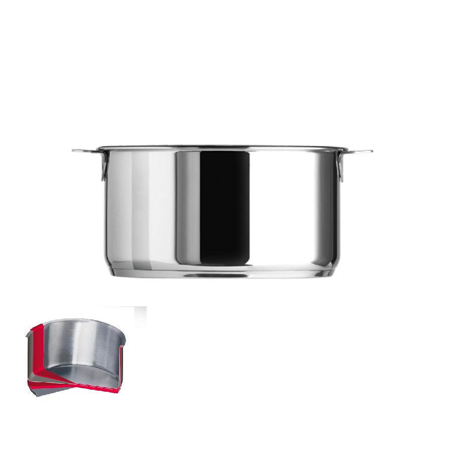 Casserole induction en inox multiply casteline amovible 20 cm - cristel
