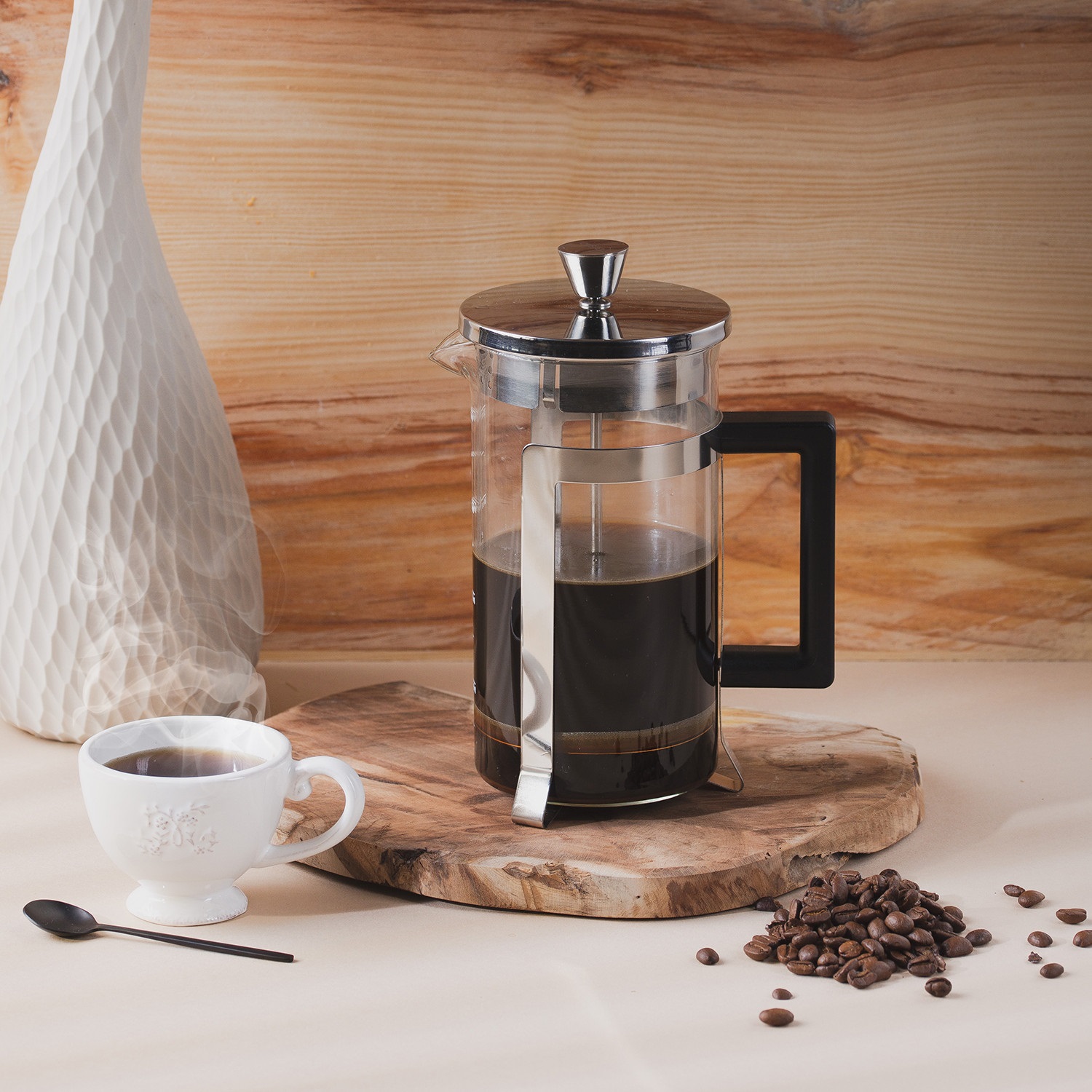 Cafetière à piston arabica en verre 350 ml - cristel 