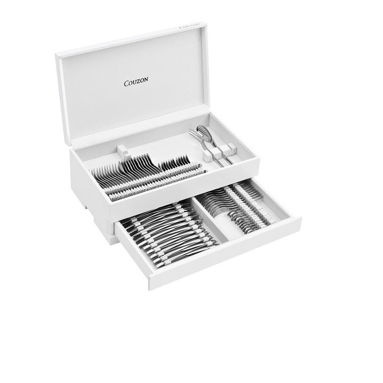 Neuvieme art coffret ecrin 86 couverts de table en inox - couzon