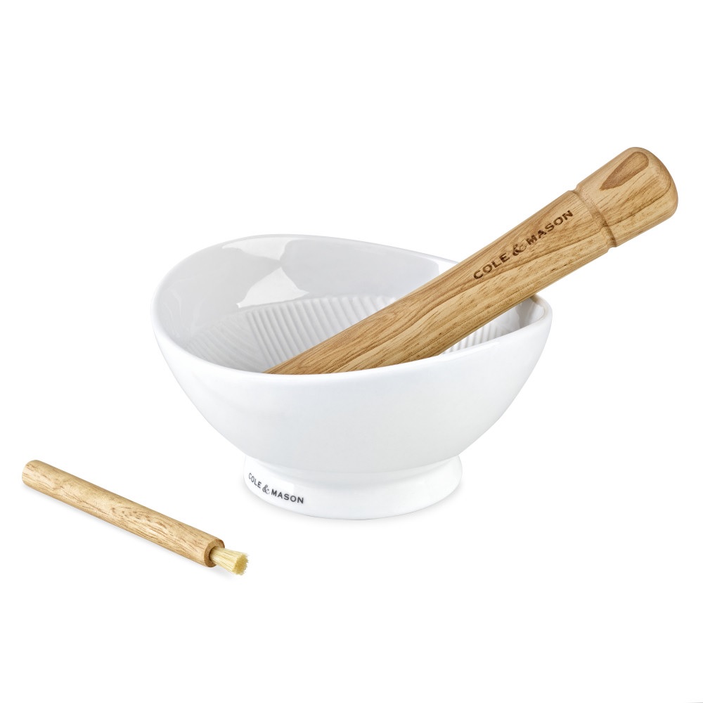 Mortier et pilon japonais en céramique suribachi 14 cm - cole et mason