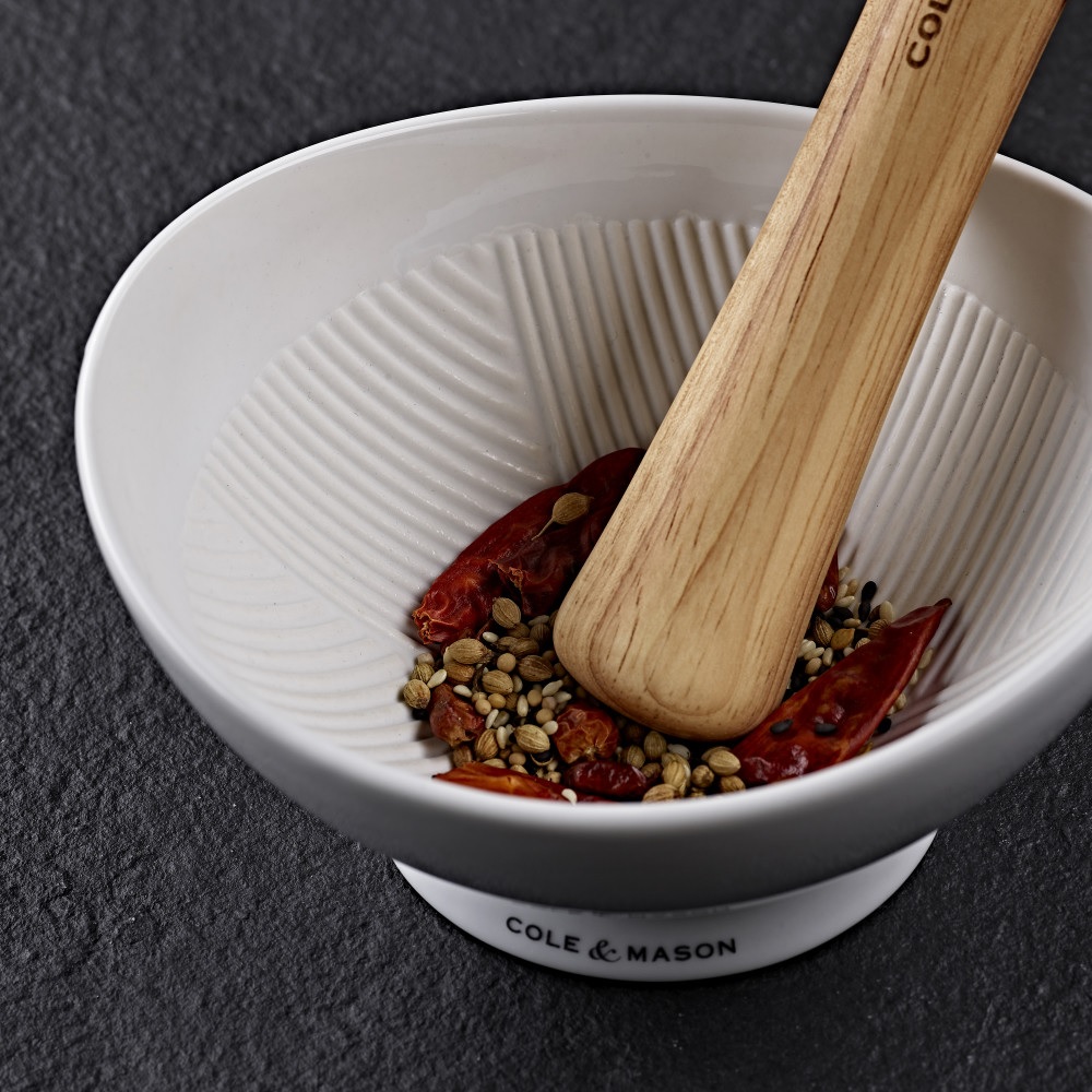 Mortier et pilon japonais en céramique suribachi 14 cm - cole et mason