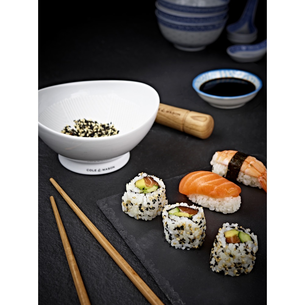 Mortier et pilon japonais en céramique suribachi 14 cm - cole et mason