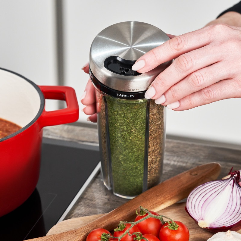 Shaker à herbes et epices saunderton hauteur 20 cm vendu sans épices - cole et mason