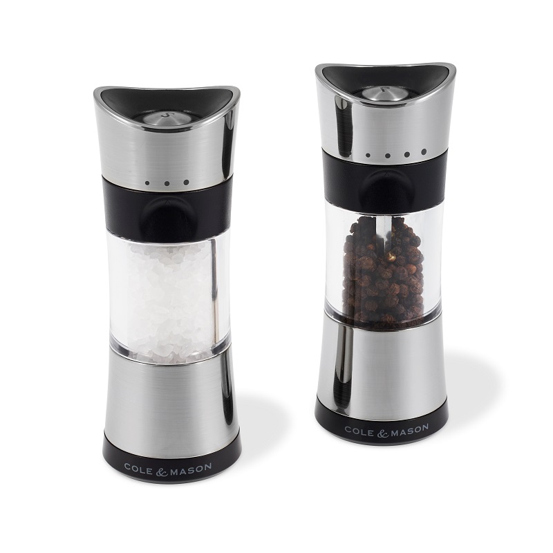 Coffret moulins sel et poivre horsham 15,4 cm chrome - cole et mason