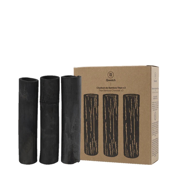 Lot de 3 charbons de bambou pour purifier l'eau - qwetch