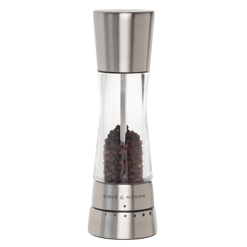 Moulin a poivre derwent inox 19 cm - cole et mason