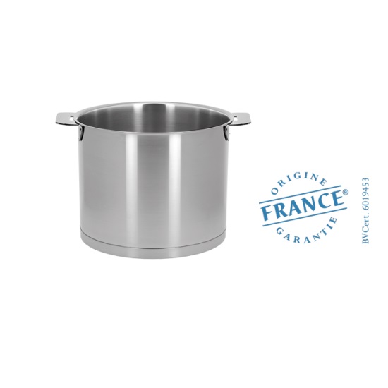 Casserole inox finition strate poignee amovible haute graduee 14 amovible - cristel