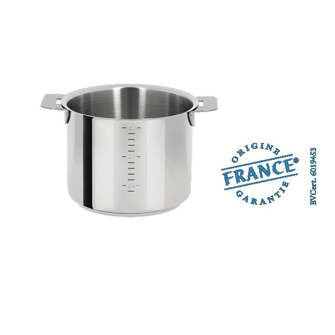 Casserole haute graduee 14 cm finition mutine amovible - cristel 
