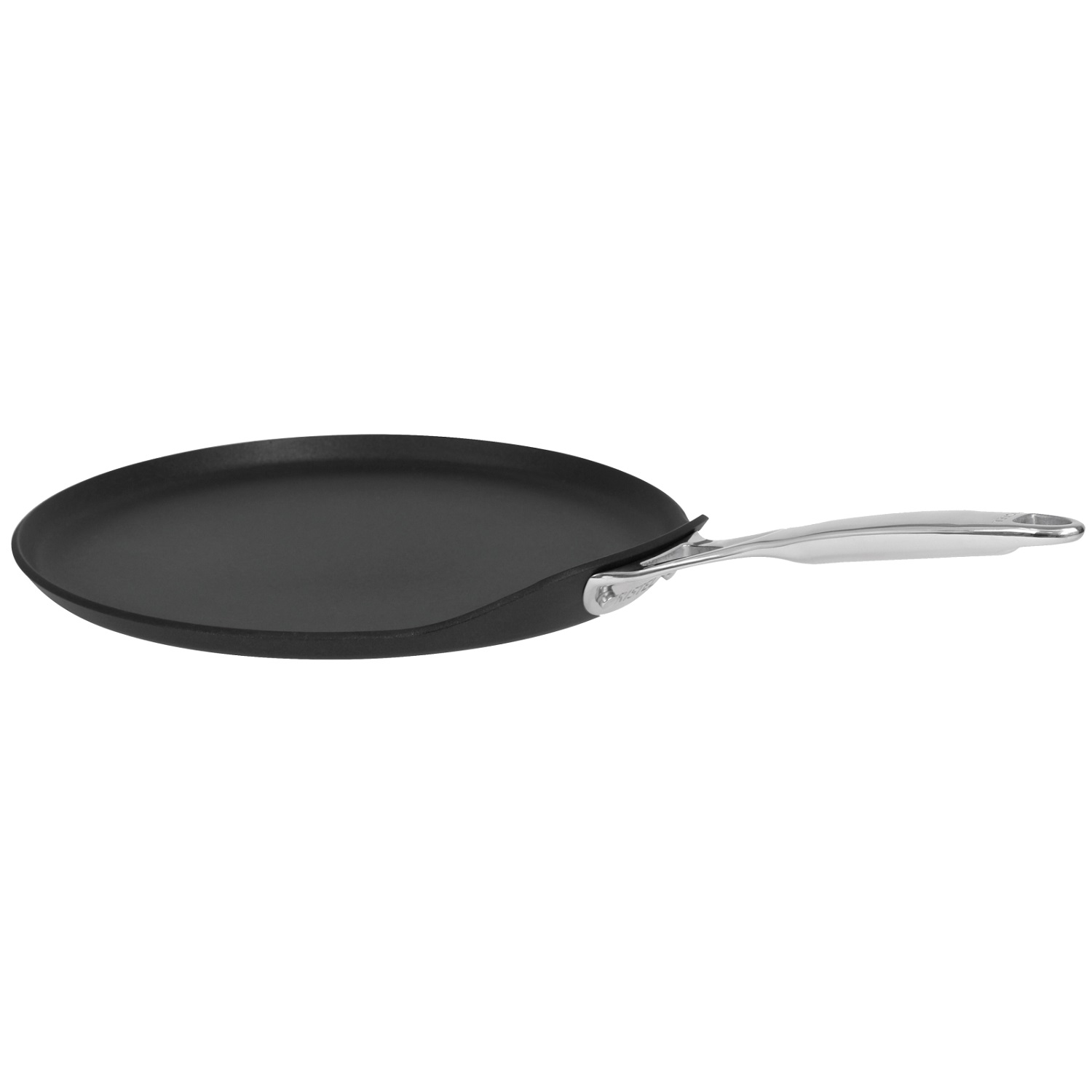 Crèpière 24 cm castel pro fixe aluminium forgé induction revêtement anti-adhésif - cristel 