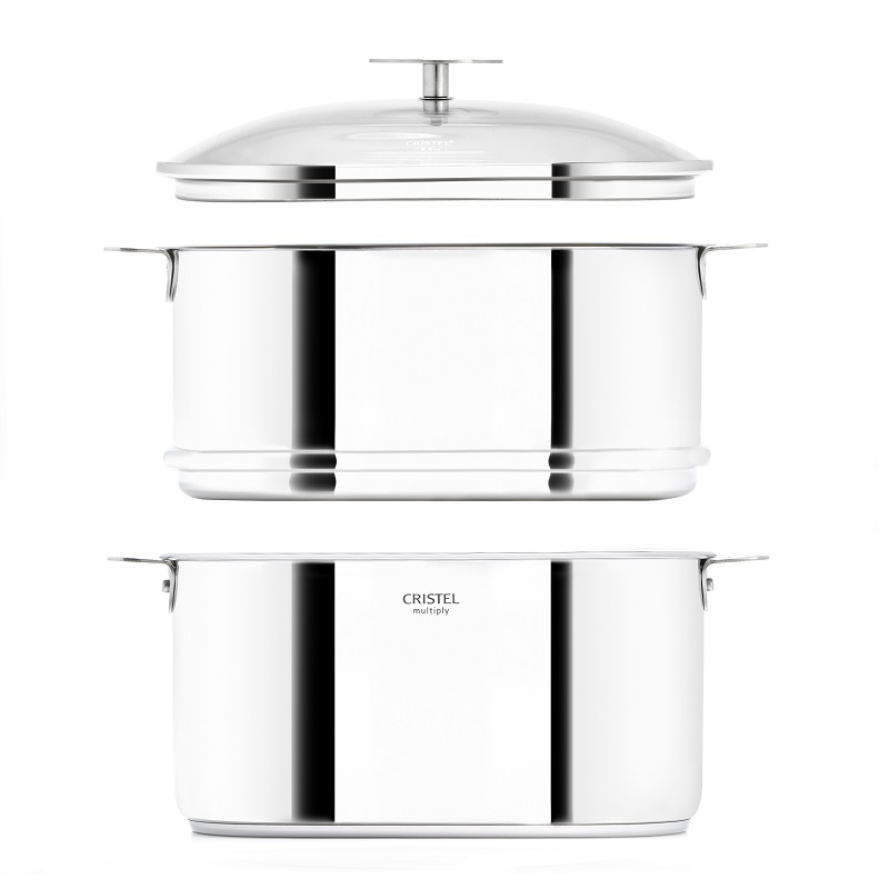 Biome cuisson saine 24 cm anses noires - cristel
