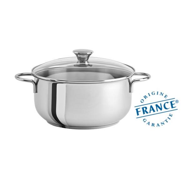 Faitout 18cm cookway master inox + couvercle - cristel