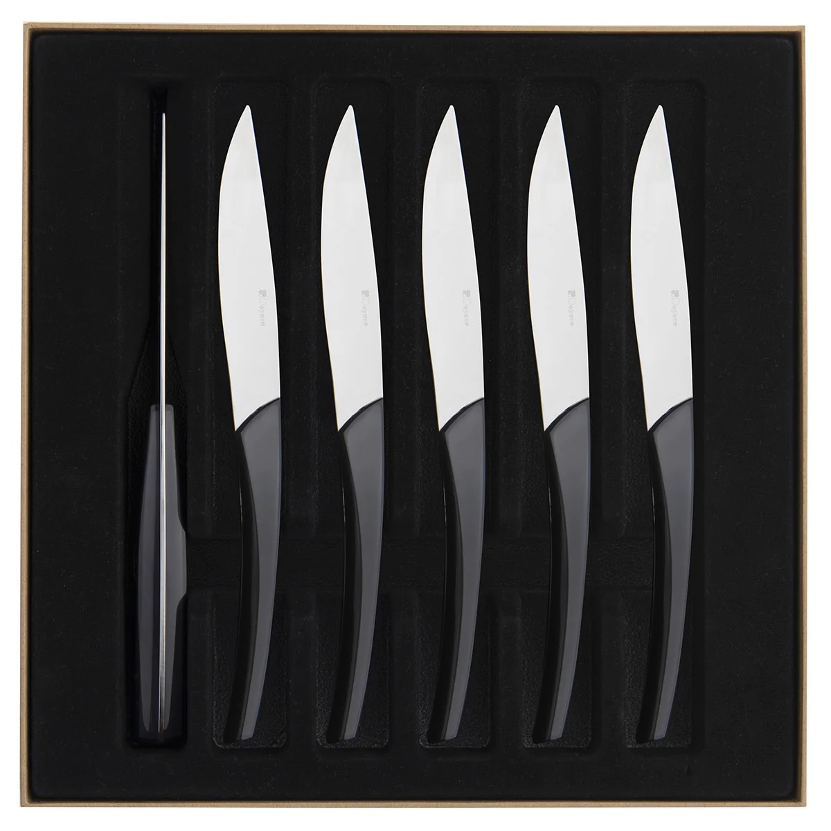Coffret 6 couteaux à steak quartz carbone - guy degrenne