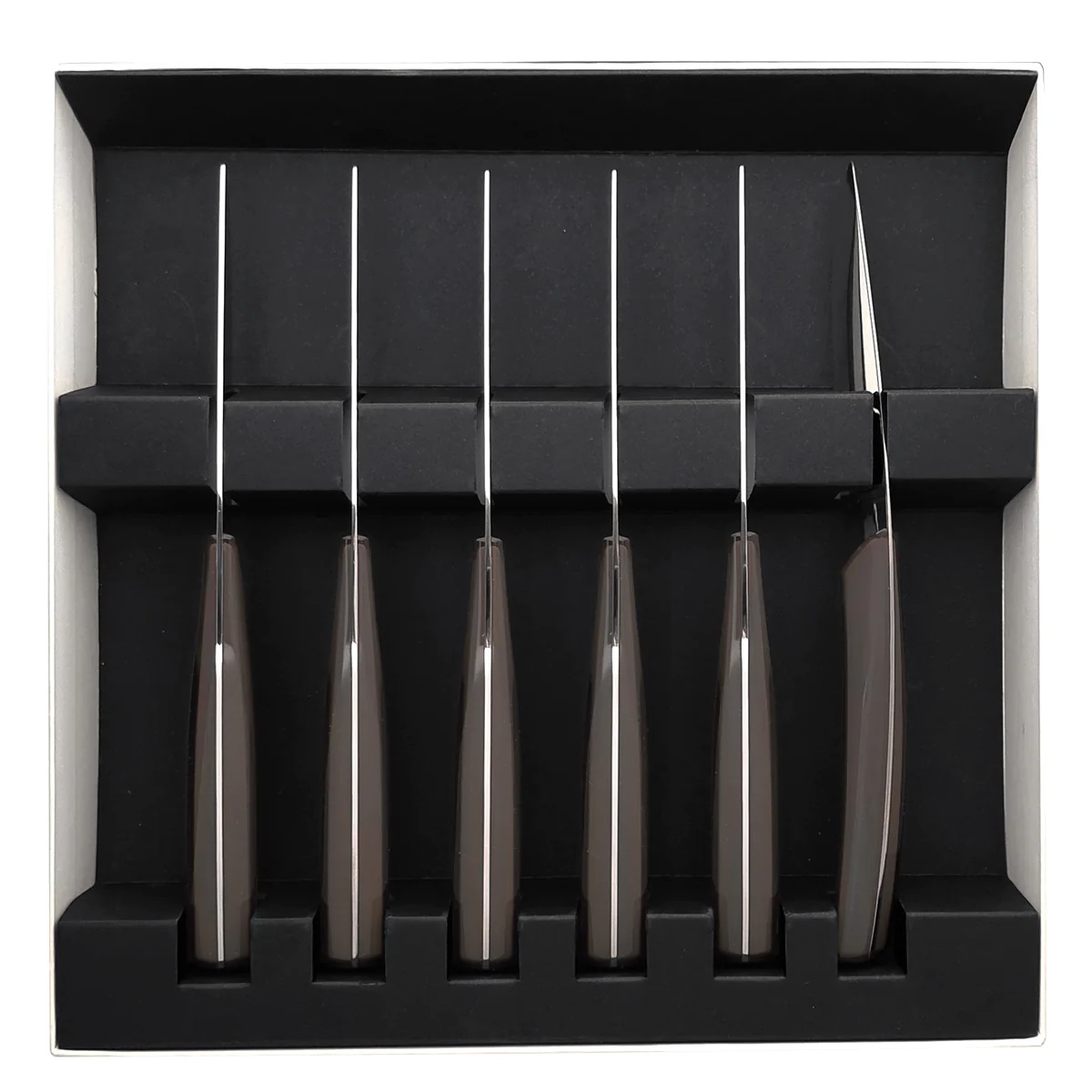Coffret 6 couteaux à steak quartz carbone - guy degrenne