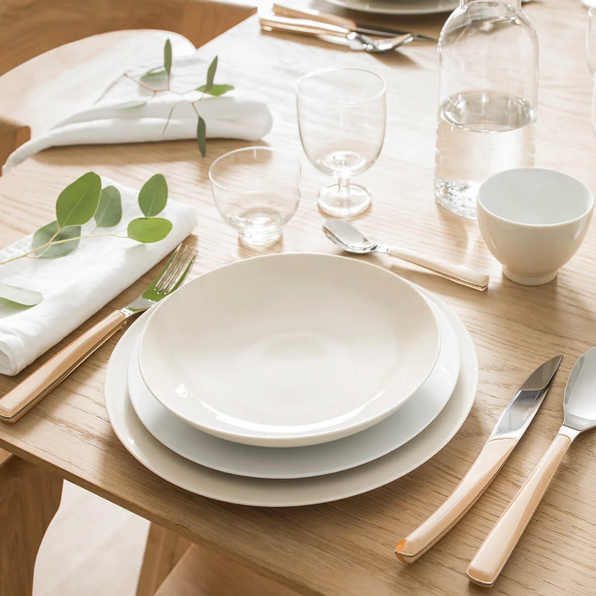 Lot de 6 assiettes dessert, modulo blanc ø 23cm - guy degrenne