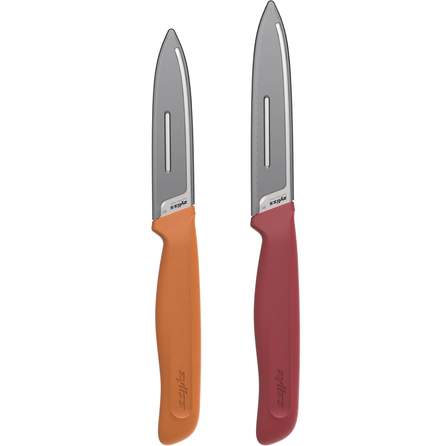 Lot de 2 couteaux, office lame droite, tomates lame dentelée, classique - zyliss