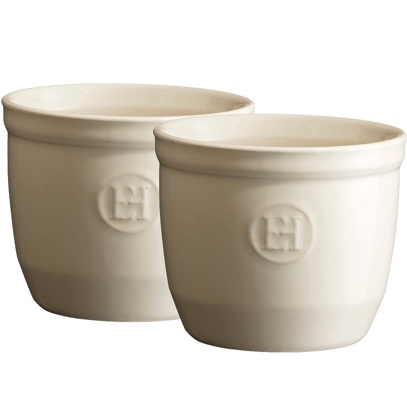 Lot de 2 ramequins en ceramique argile n8 - emile henry