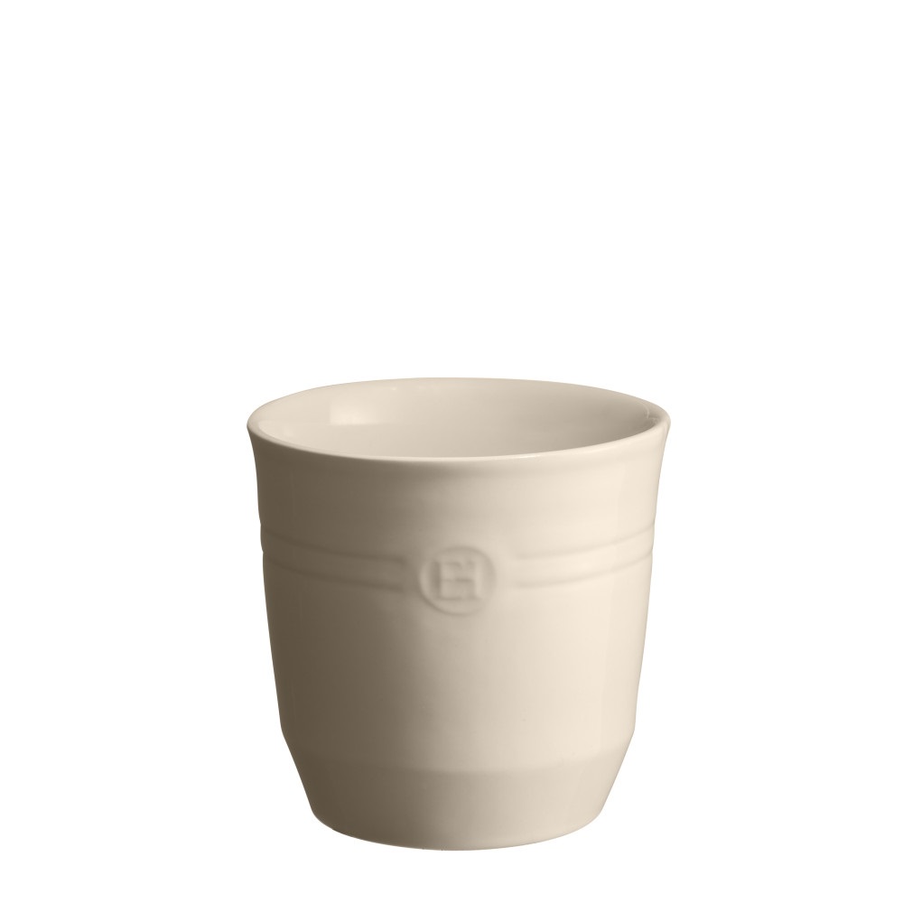 Pot à ustensiles en céramique ø 16 cm blanc argile vendu vide - emile henry 