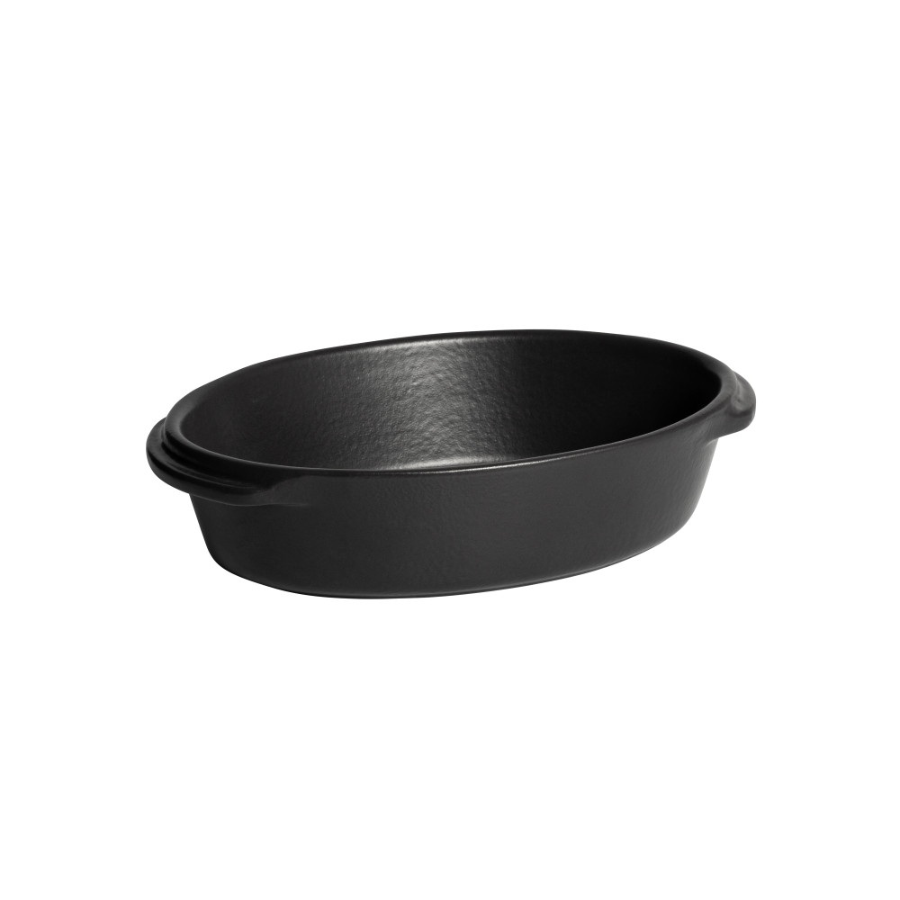 Mini plat à four ovale solo basalte 20 cm - emile henry 