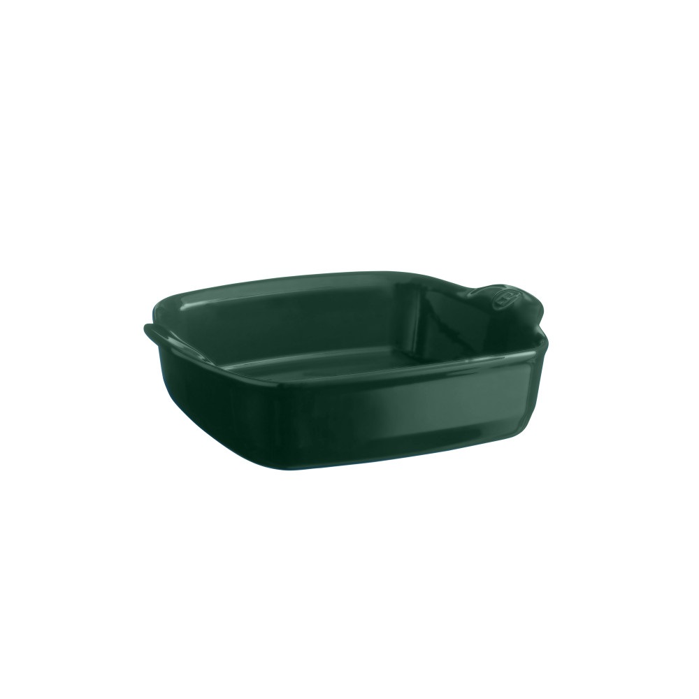 Plat à gratin ultime carré vert cèdre 28 x 23cm - emile henry 