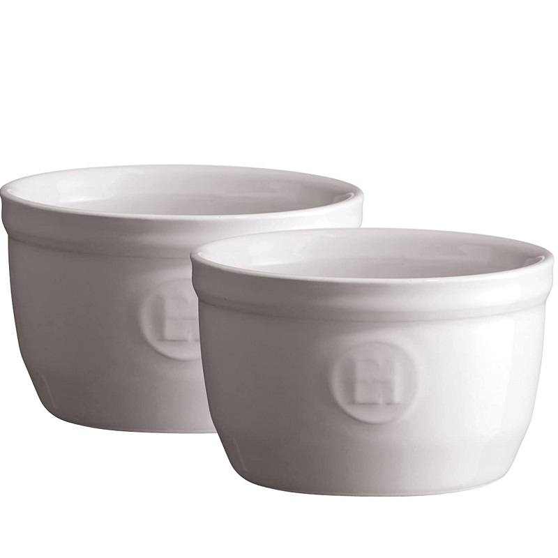 Set de 2 ramequins en ceramique blanc farine n9 - emile henry