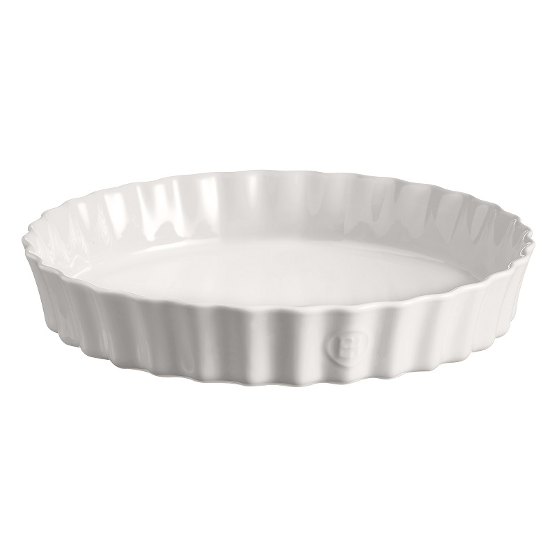 Plat a tarte tourtiere haute 32 cm blanc farine - emile henry 