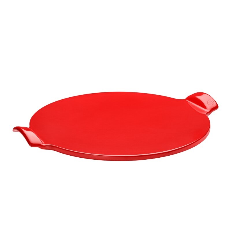 Pizza stone rouge coquelicots 35,5 cm - emile henry