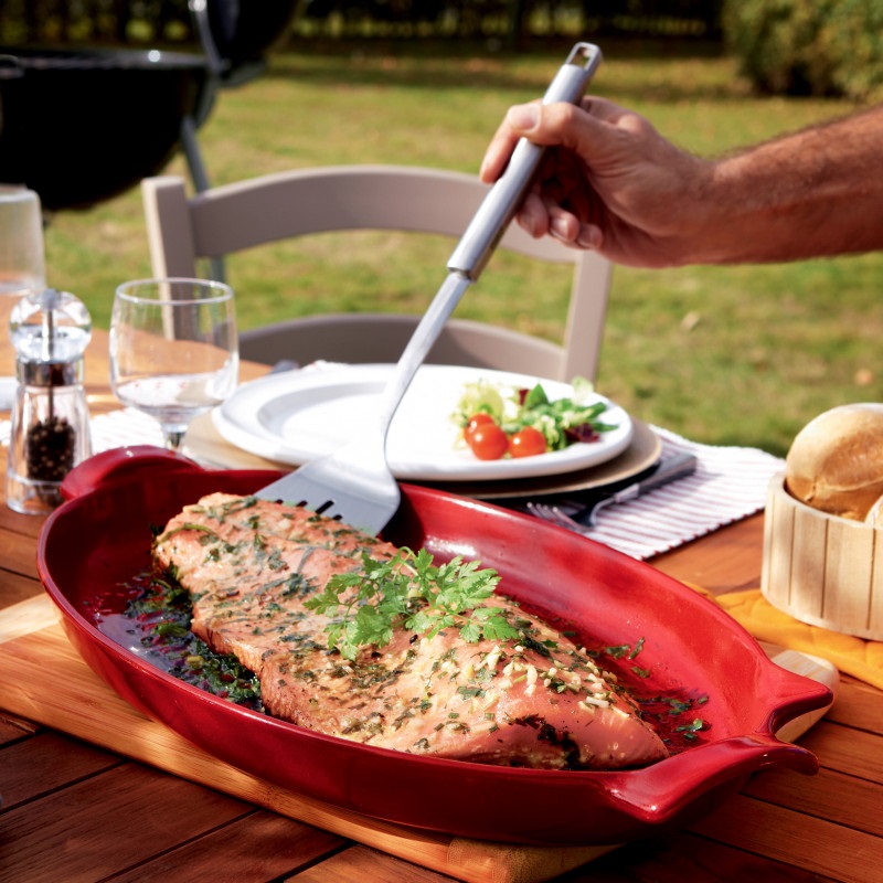 Fich grill rouge coquelicot 50 x 27 cm - emile henry