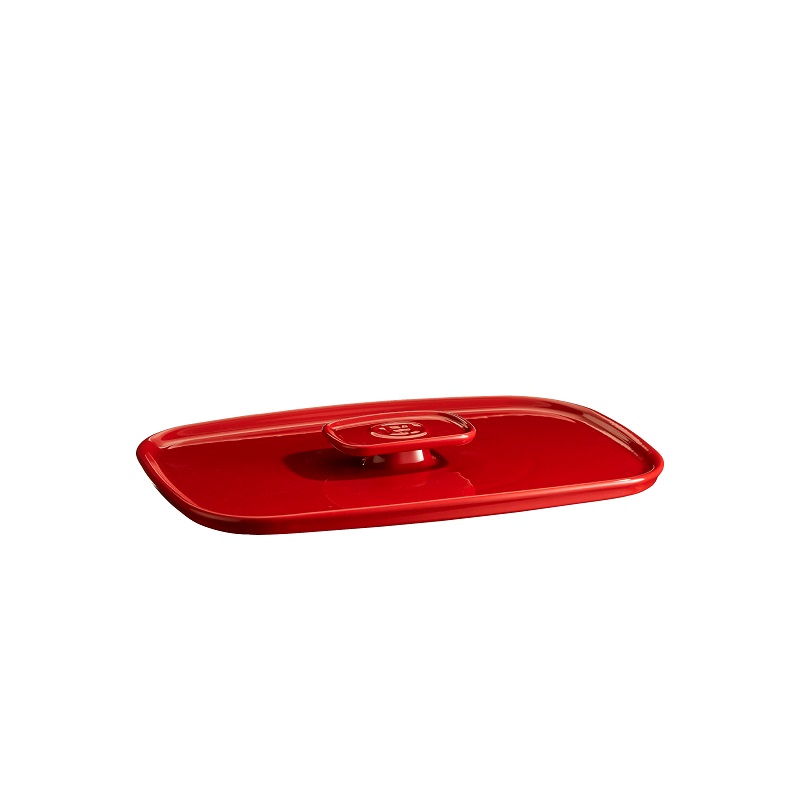 Couvercle plat rouge grand cru pour plat a gratin ultime - emile henry 
