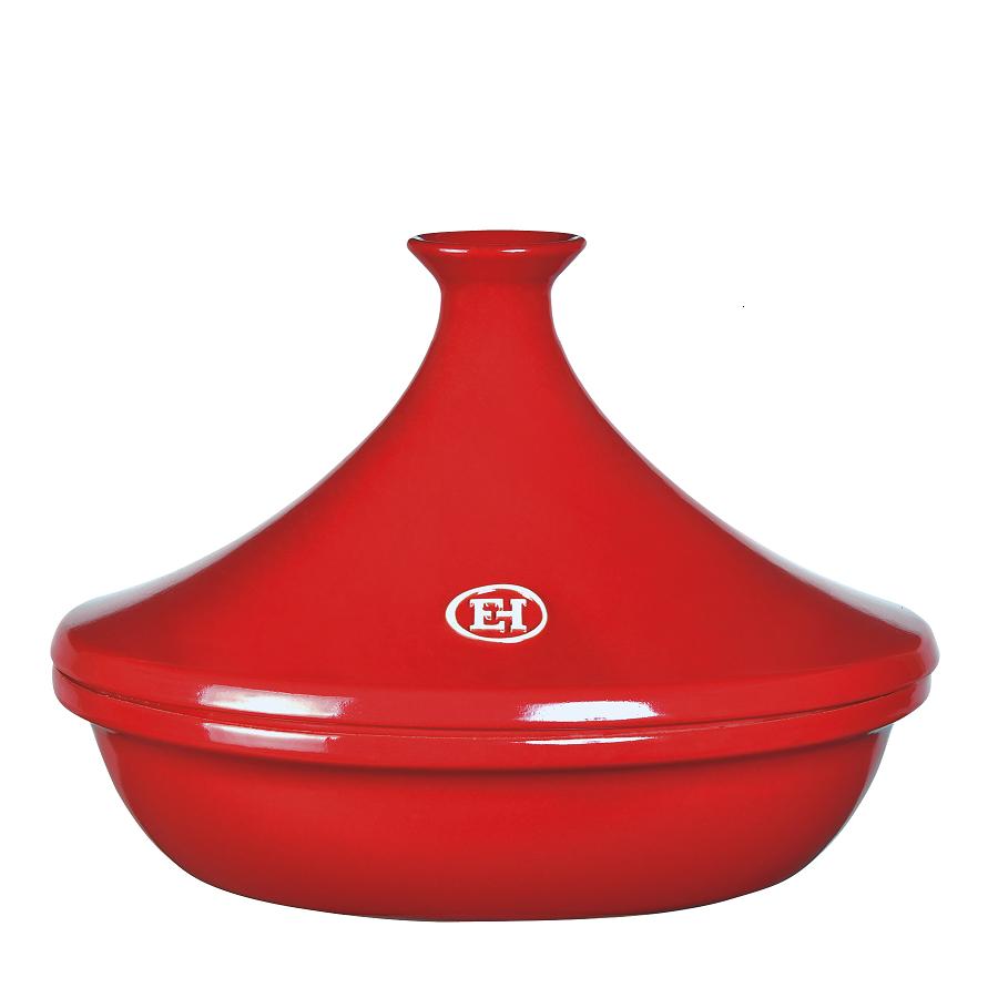 Tajine en ceramique rouge grand cru 32 cm - emile henry