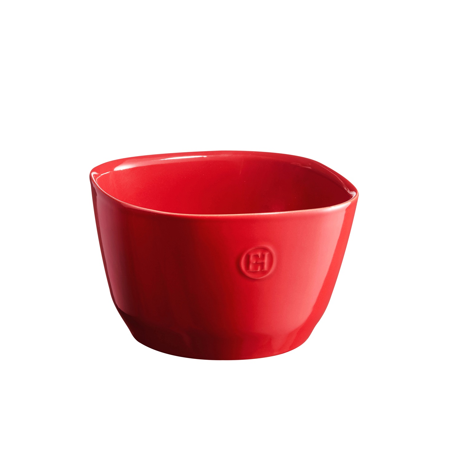 Saladier carré en céramique 19 cm rouge grand cru - emile henry 